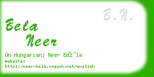 bela neer business card